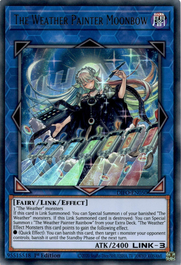 Yugioh The Weather Painter Moonbow DIFO-EN050 Ultra Rare 1st Edition NM