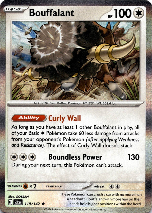 Pokemon Bouffalant 119/142 Stellar Crown Holo NM