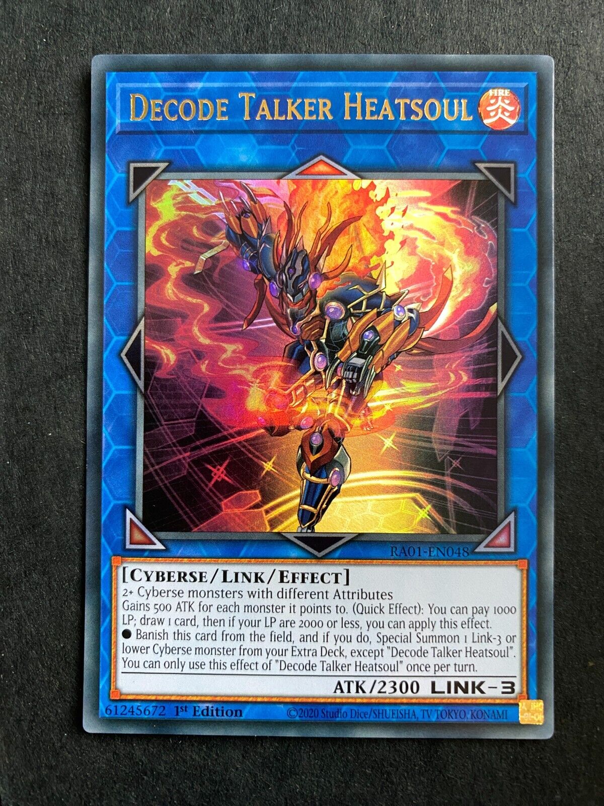 Yugioh Decode Talker Heatsoul RA01-EN048 Ultra Rare 1st Edition NM