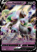 Pokemon Galarian Rapidash V swsh111 Black Star Promos Full Art Holo NM