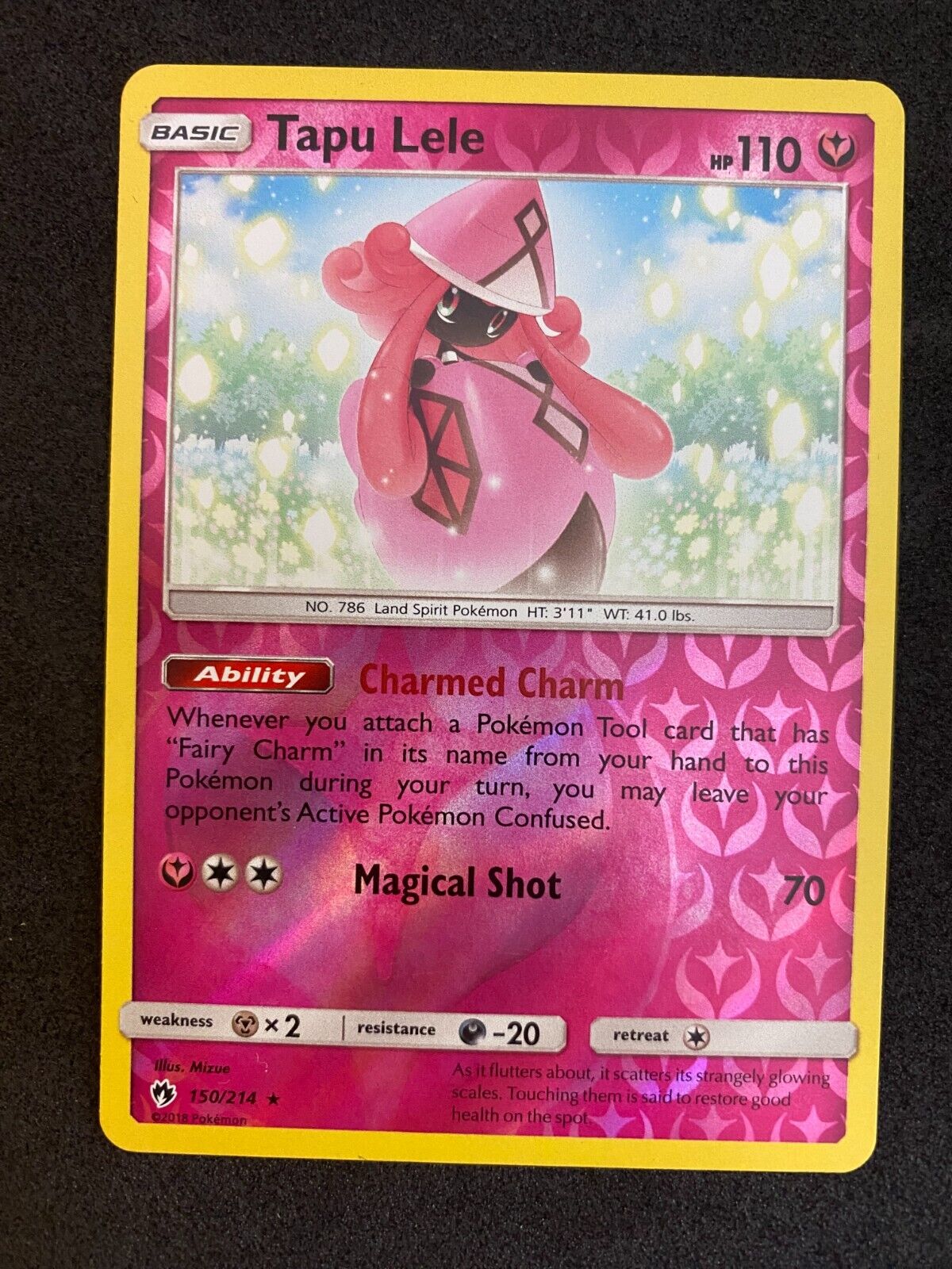 Pokemon Tapu Lele 150/214 Lost Thunder Reverse Holo NM-MINT