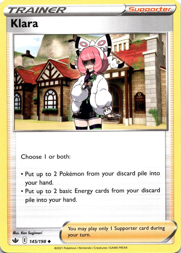 Pokemon Klara 145/198 Chilling Reign Non Holo NM