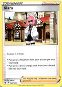 Pokemon Klara 145/198 Chilling Reign Non Holo NM