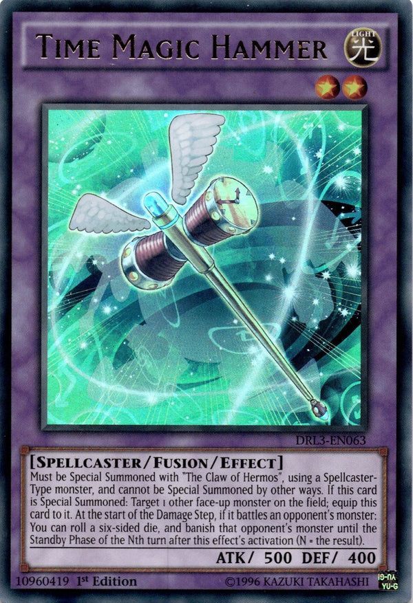Yugioh Time Magic Hammer DRL3-EN063 Ultra Rare 1st Edition LP