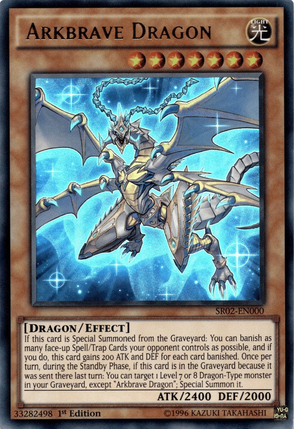 Yugioh Arkbrave Dragon SR02-EN000 Ultra Rare 1st Edition MP/LP