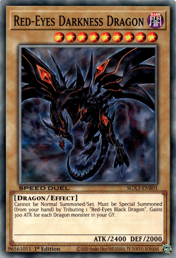 Yugioh Red-Eyes Darkness Dragon SGX3-ENB01 Speed Duel Common 1st Edition NM
