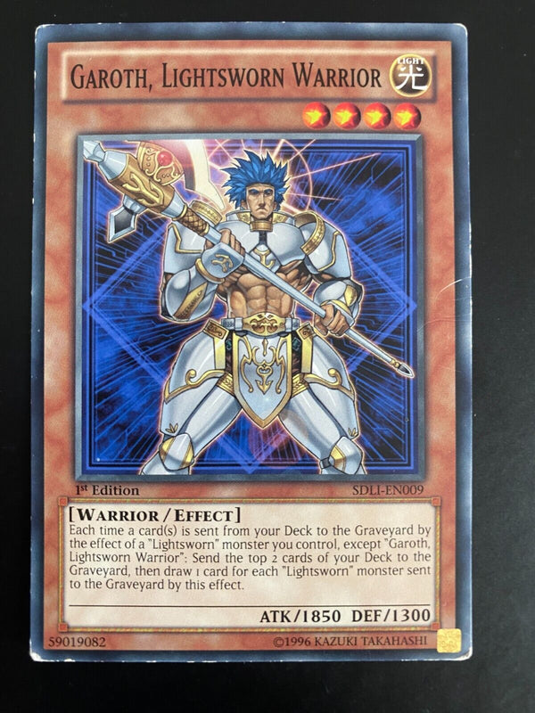 Yugioh Garoth, Lightsworn Warrior SDLI-EN009 Common 1st Ed Heavily Played (2)