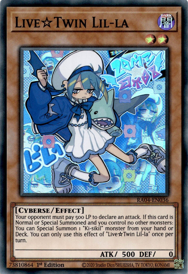 Yugioh LiveTwin Lil-la RA04-EN036 Super Rare 1st Edition NM