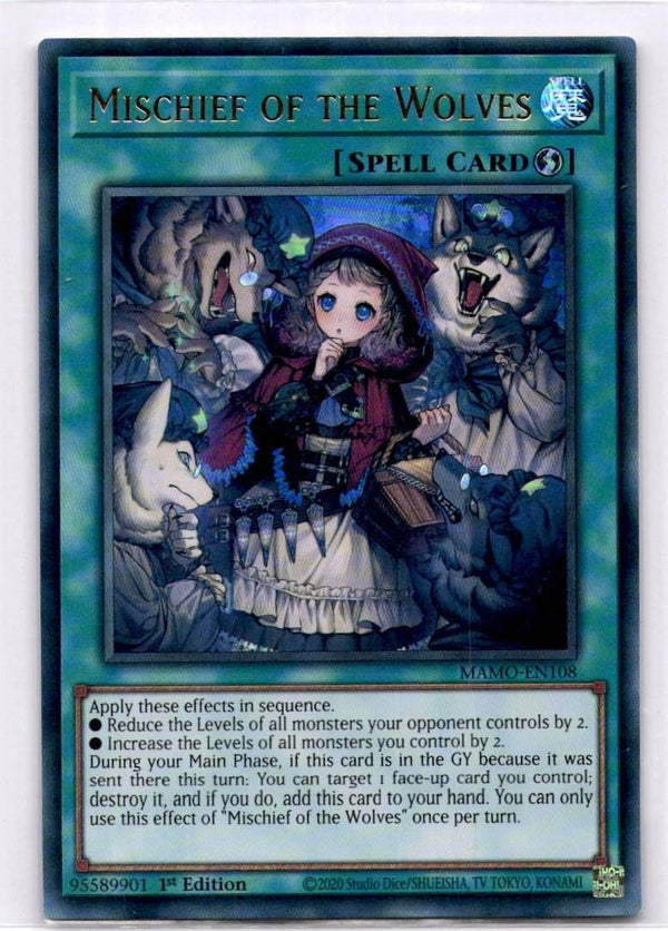 Yugioh Mischief of the Wolves MAMO-EN108 Ultra Rare 1st Edition NM
