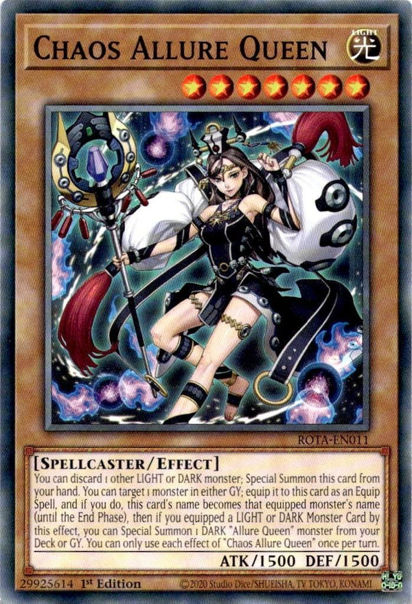 Yugioh Chaos Allure Queen ROTA-EN011 Common 1st Edition NM