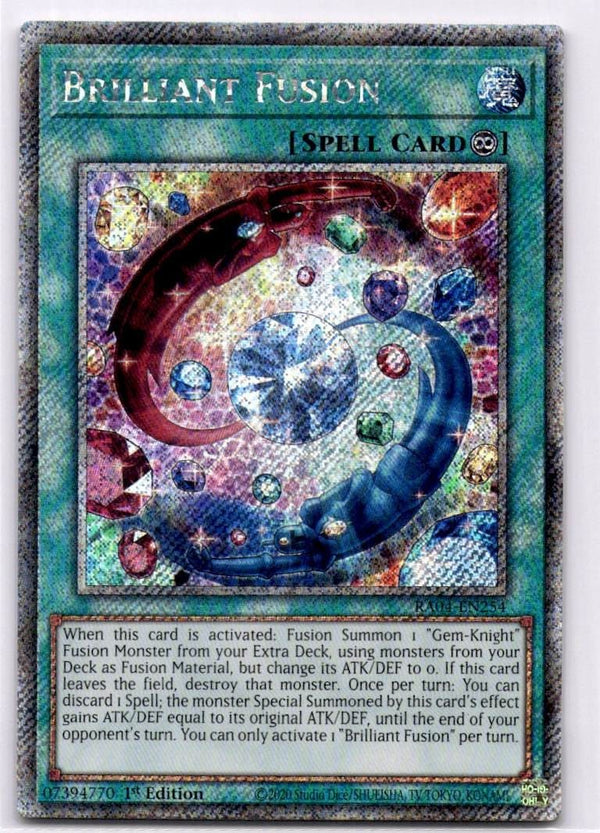 Yugioh Brilliant Fusion RA04-EN254 Platinum Secret Rare 1st Edition NM