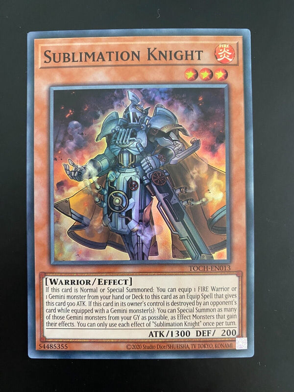 Yugioh Sublimation Knight TOCH-EN013 Super Rare Unlimited Edition VLP/NM