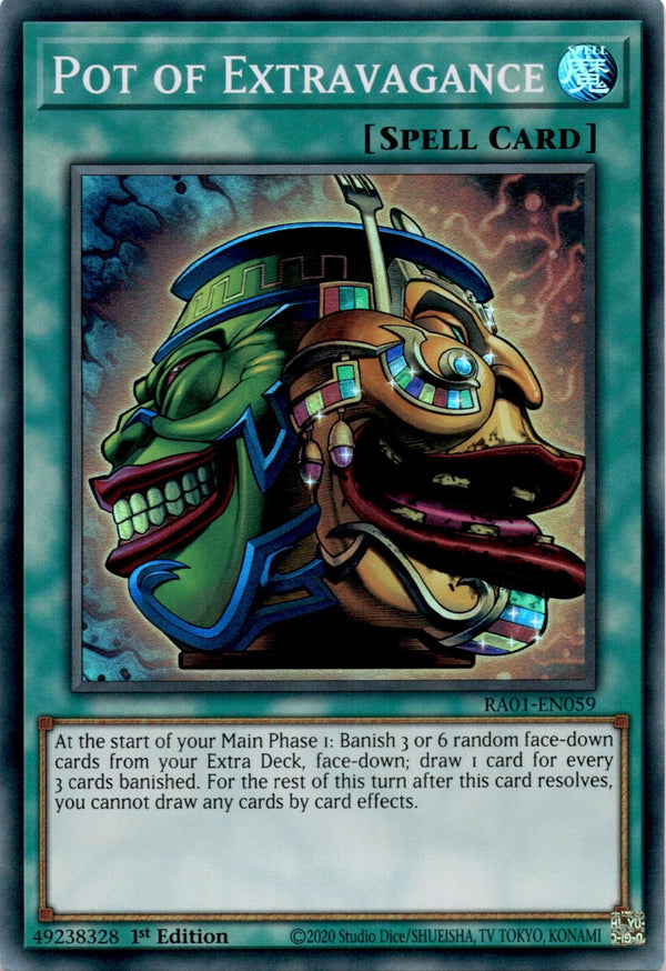 Yugioh Pot of Extravagance RA01-EN059 Super Rare 1st Edition NM