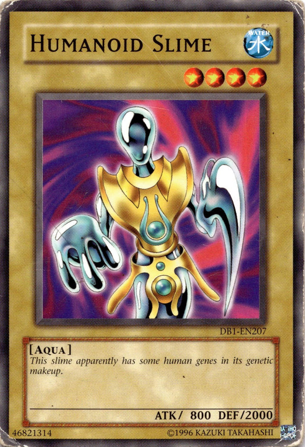 Yugioh Humanoid Slime DB1-EN207 Common Unlimited Edition DAMAGED