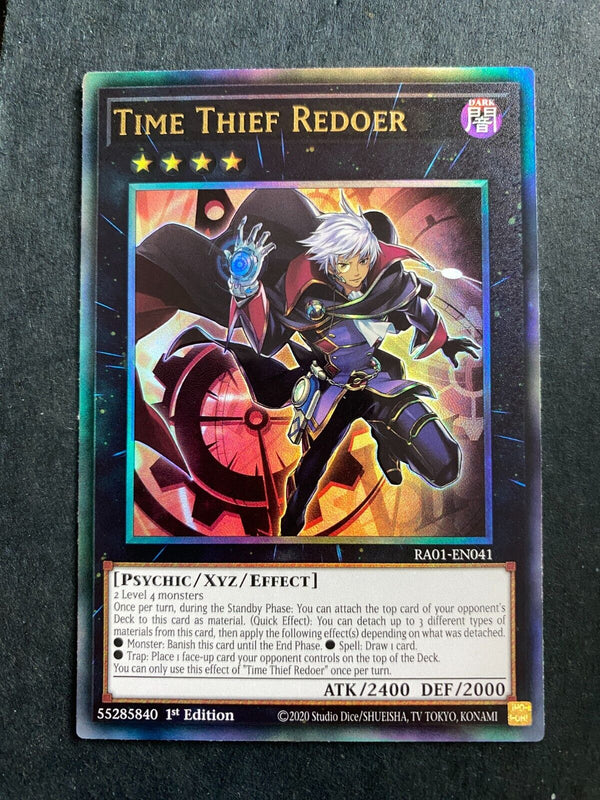 Yugioh Time Thief Redoer RA01-EN041 Prismatic Ultimate Rare 1st Edition NM