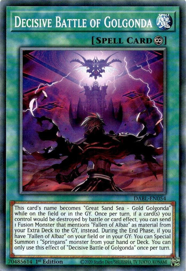 Yugioh Decisive Battle of Golgonda DABL-EN054 Common 1st Edition NM