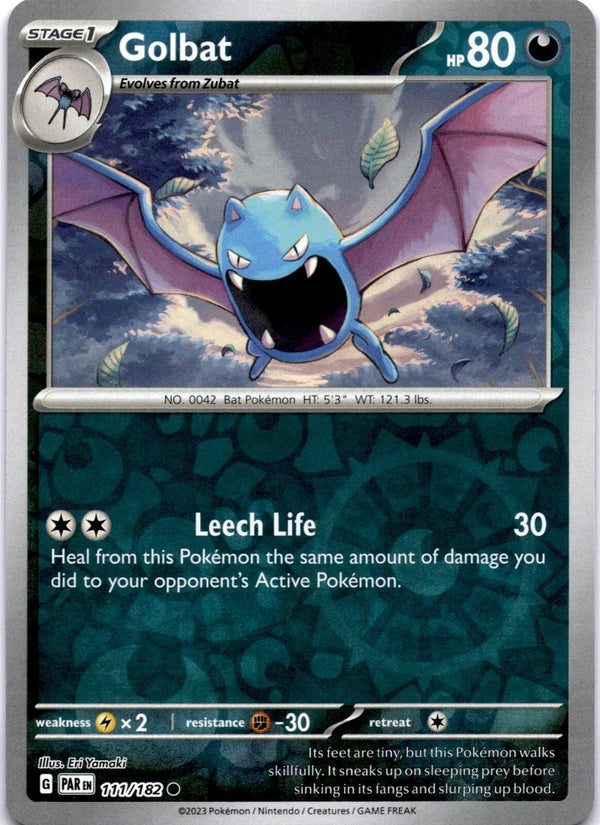Pokemon Golbat 111/182 Paradox Rift Reverse Holo NM