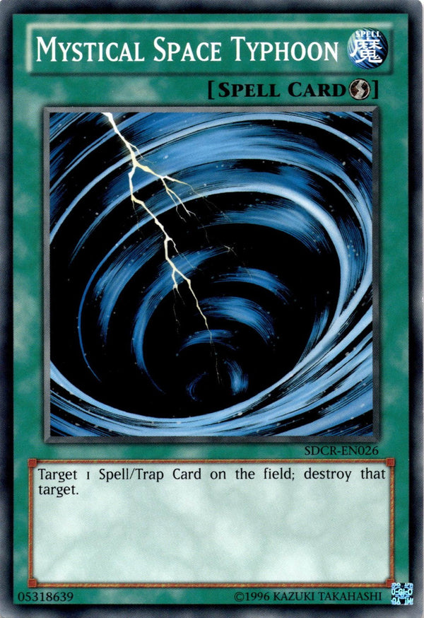 Yugioh Mystical Space Typhoon SDCR-EN026 Common Unlimited Edition NM