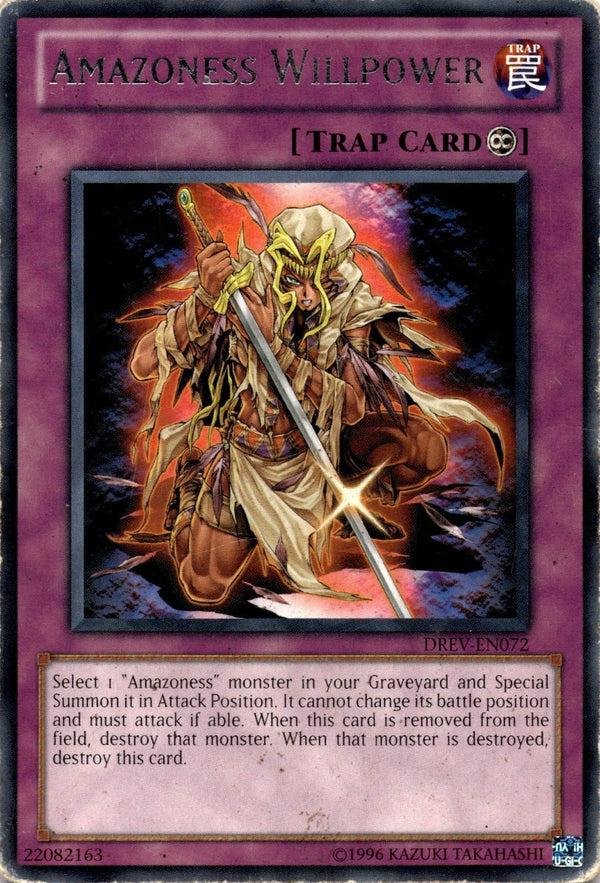 Yugioh Amazoness Willpower DREV-EN072 Common Unlimited Edition DAMAGED