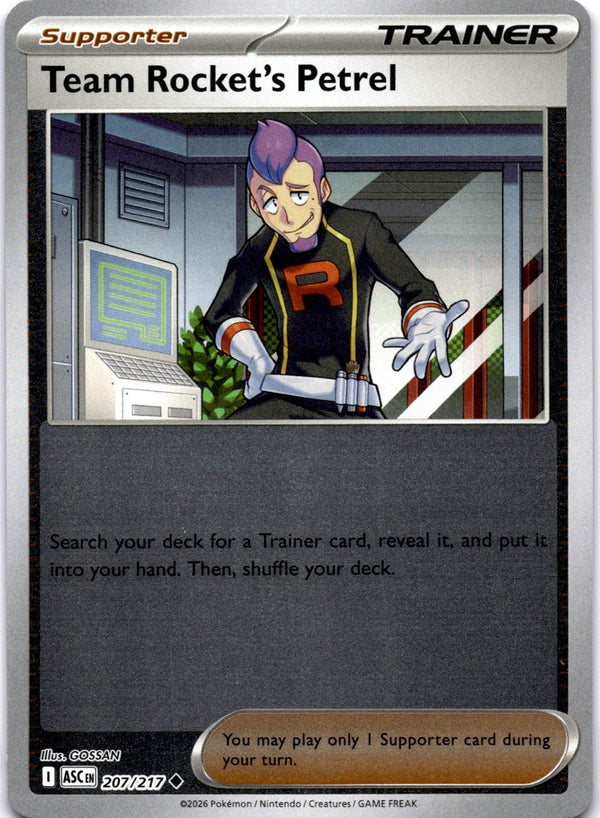 Pokemon Team Rocket's Petrel 207/217 Ascended Heroes Reverse Holo NM