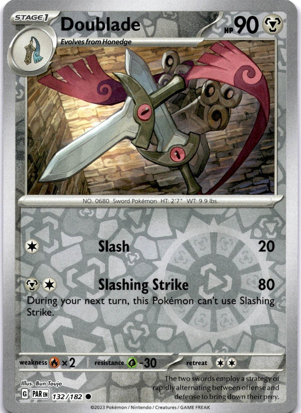 Pokemon Doublade 132/182 Paradox Rift Reverse Holo NM