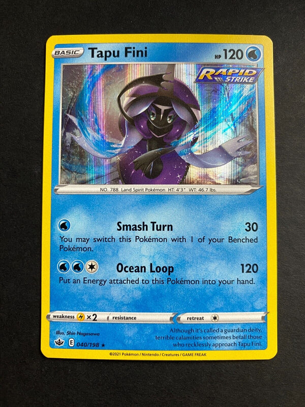 Pokemon Tapu Fini 040/198 Chilling Reign Holo NM