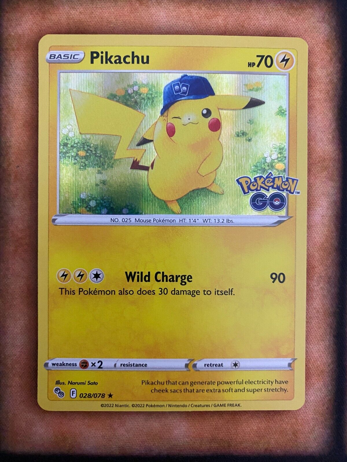 Pokemon Pikachu 028/078 Pokemon GO Holo NM/MINT