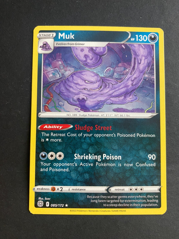 Pokemon Muk 085/172 Brilliant Stars Rare Non Holo NM