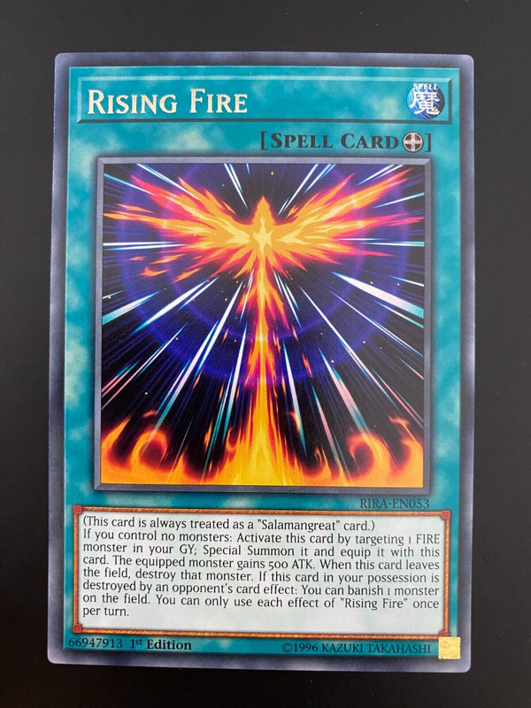 Yugioh Rising Fire RIRA-EN053 Rare 1st Edition NM