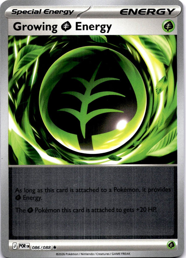 Pokemon Growing Grass Energy 086/088 Perfect Order Reverse Holo NM