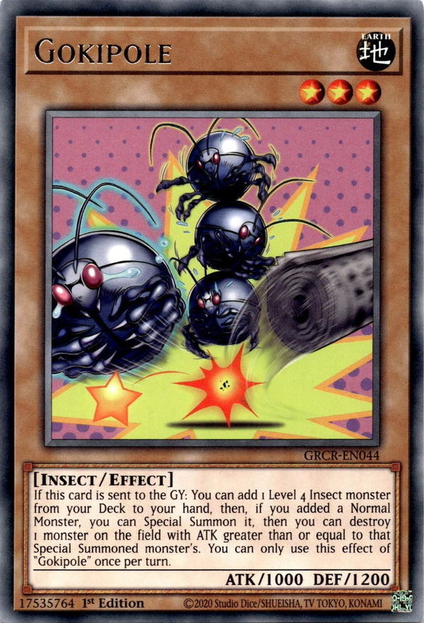 Yugioh Gokipole GRCR-EN044 Rare 1st Edition NM