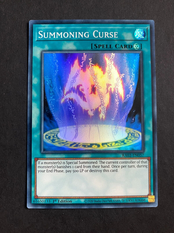 Yugioh Summoning Curse RA03-EN057 Super Rare 1st Edition NM