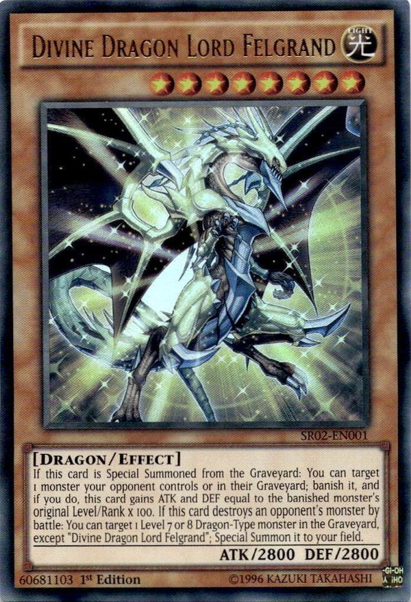 Yugioh Divine Dragon Lord Felgrand SR02-EN001 Ultra Rare 1st Edition NM