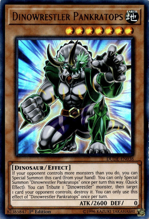 Yugioh Dinowrestler Pankratops DUDE-EN036 Ultra Rare 1st Edition MP