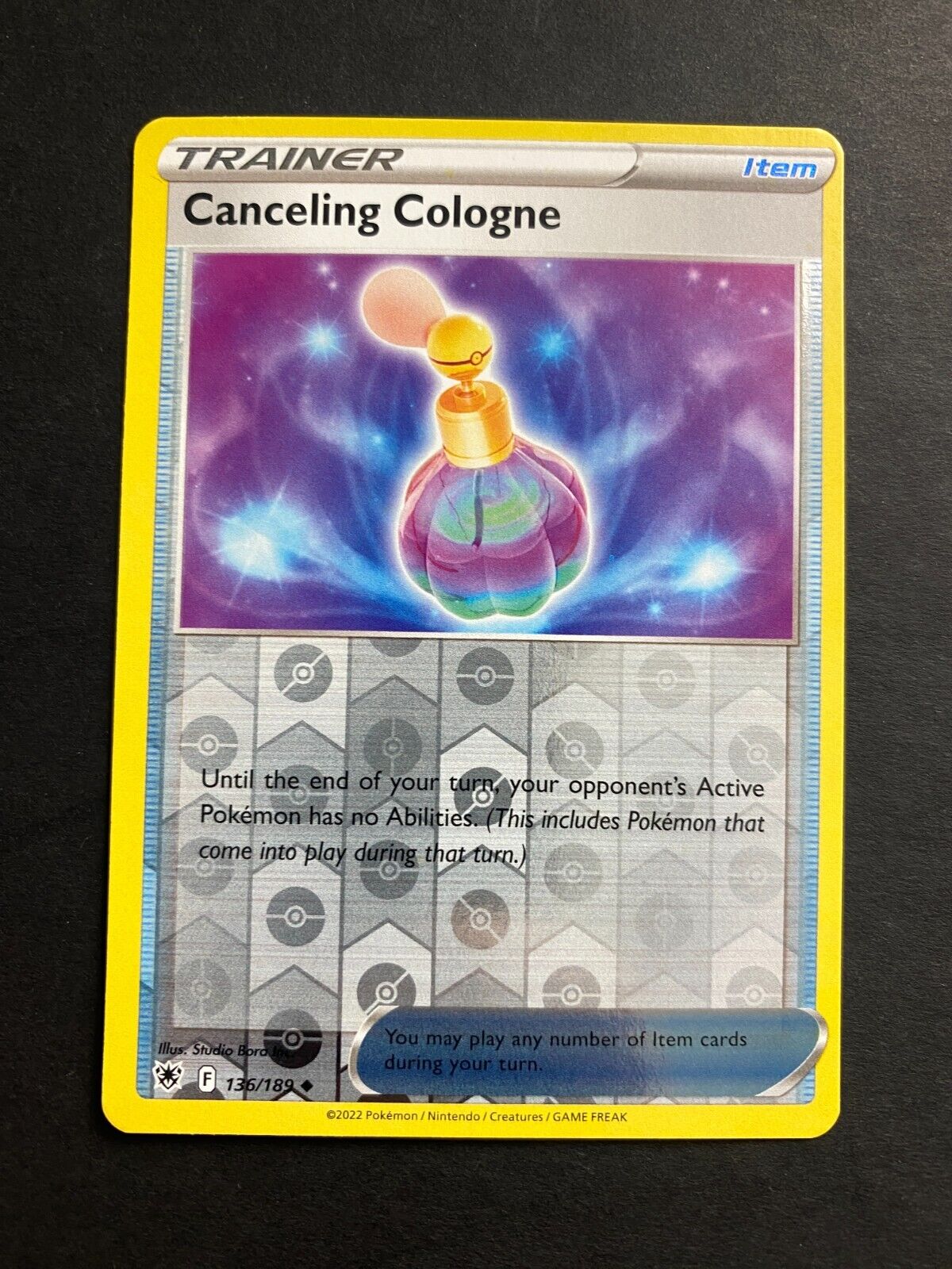 Pokemon Canceling Cologne 136/189 Astral Radiance Reverse Holo VLP/NM