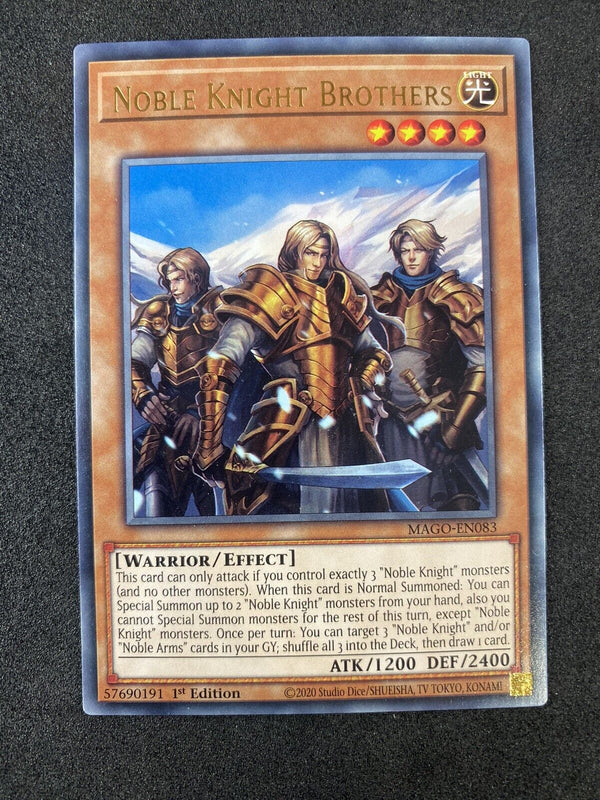 Yugioh Noble Knight Pellinore MAGO-EN083 Rare 1st Edition NM