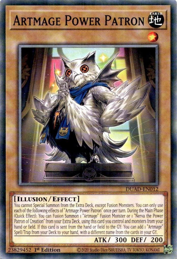 Yugioh Artmage Power Patron DUAD-EN012 Common 1st Edition NM