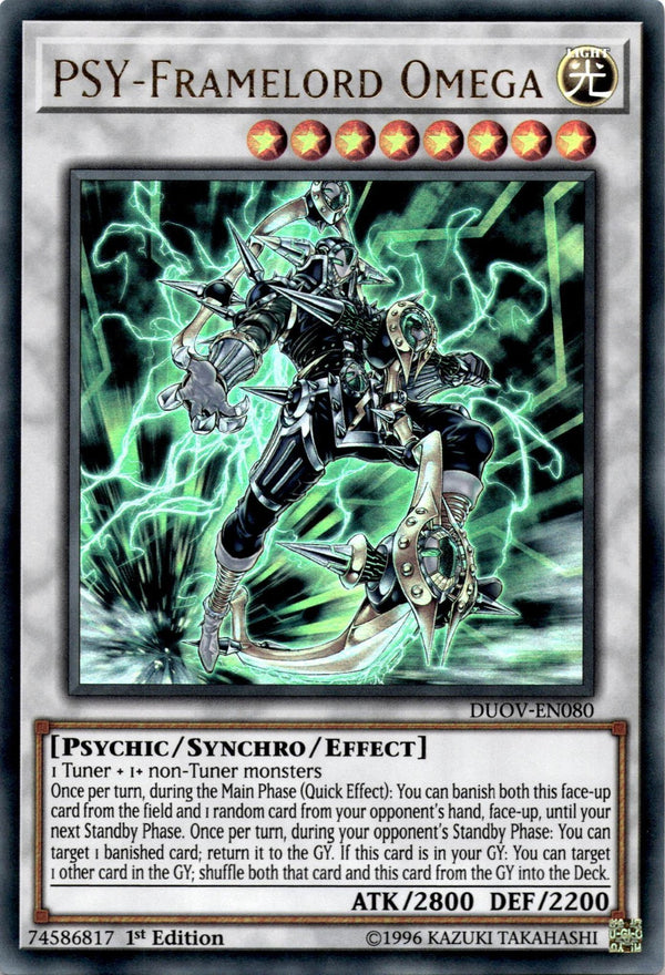 Yugioh PSY-Framelord Omega DUOV-EN080 Ultra Rare 1st Edition NM