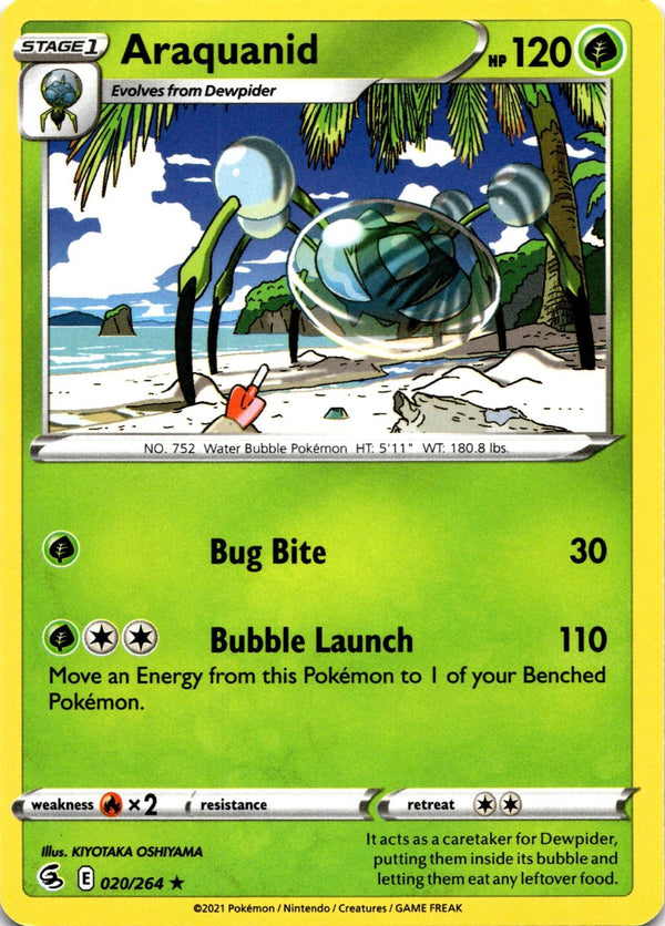 Pokemon Araquanid 020/264 Fusion Strike Non Holo LP
