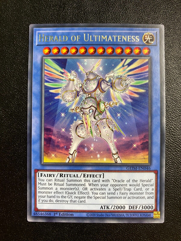 Yugioh Herald of Ultimateness GEIM-EN046 Rare 1st Edition NM