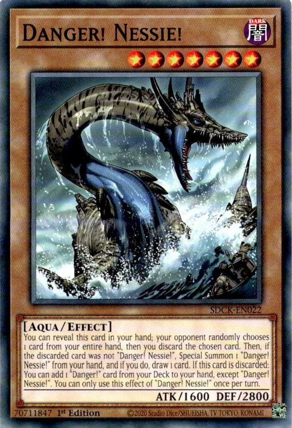 Yugioh Danger! Nessie! SDCK-EN022 Common 1st Edition NM