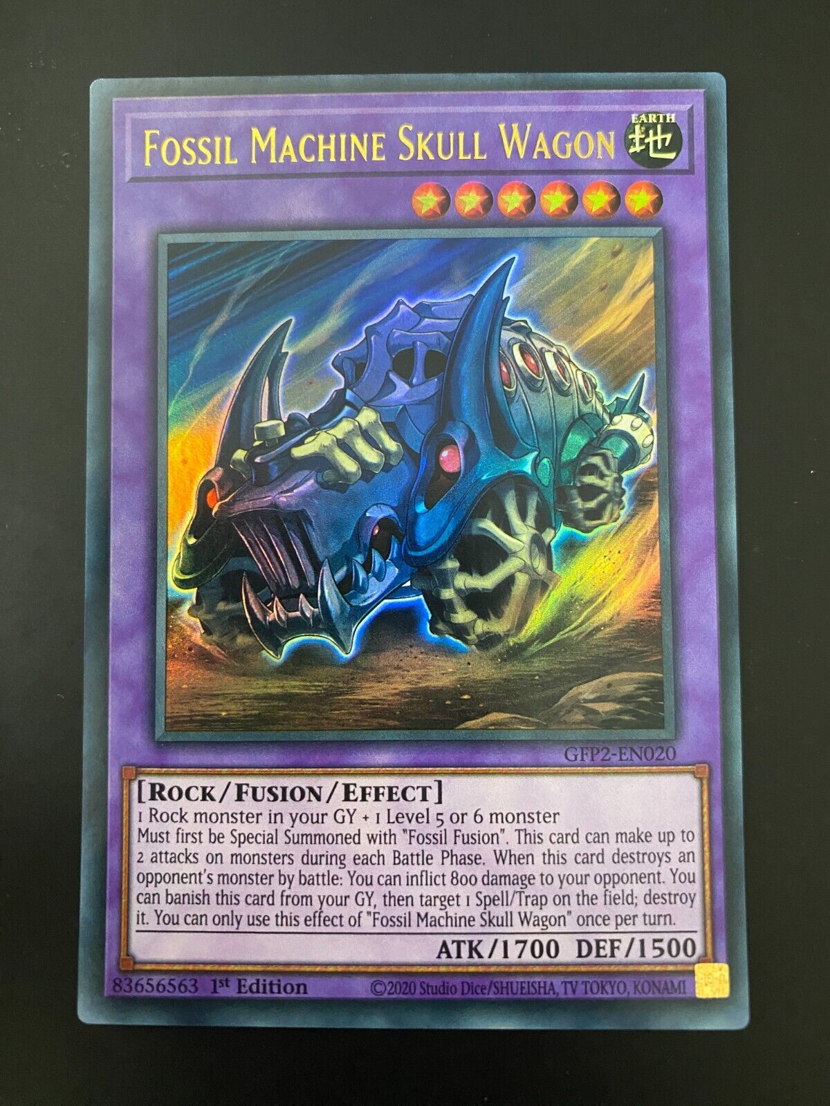 Yugioh Fossil Machine Skull Wagon GFP2-EN020 Ultra Rare 1st Edition NM/MINT