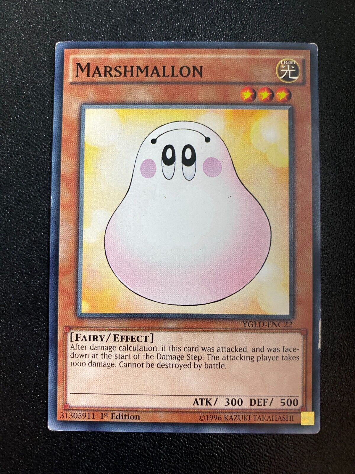 Yugioh Marshmallon YGLD-ENC22 Common 1st Edition HP