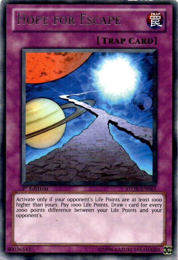 Yugioh Hope for Escape STOR-EN063 Rare 1st Edition MP