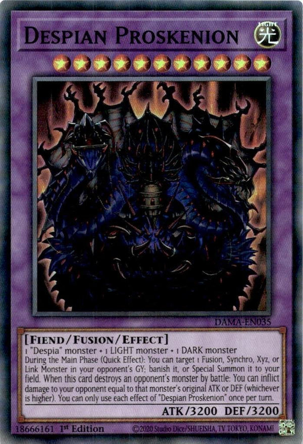 Yugioh Despian Proskenion DAMA-EN035 Super Rare 1st Edition VLP/NM
