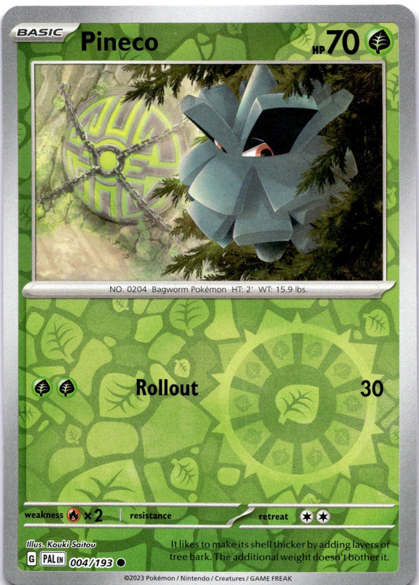 Pokemon Pineco 004/193 Paldea Evolved Reverse Holo NM