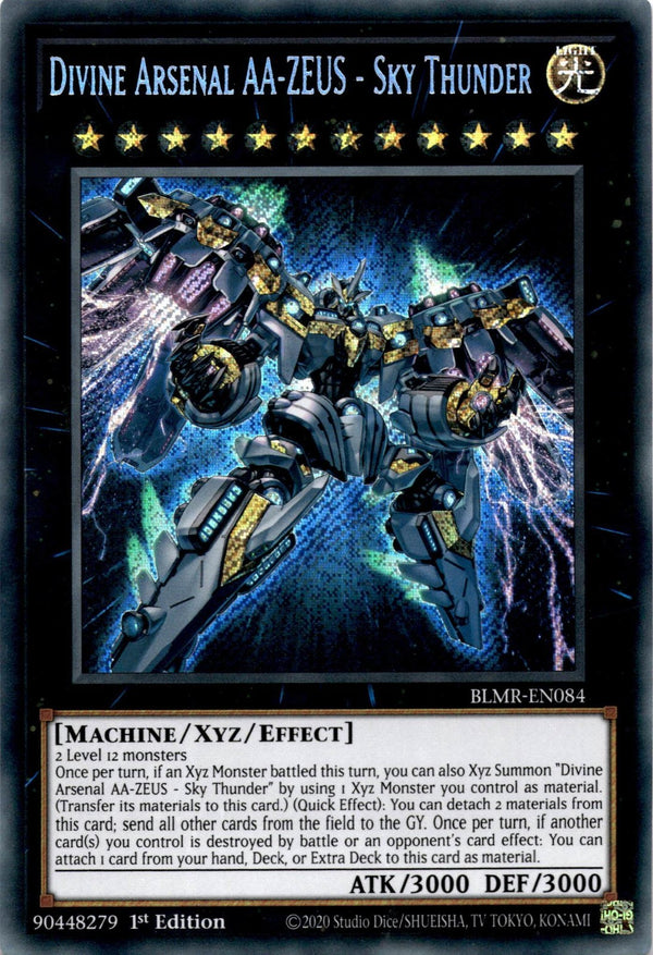 Yugioh Divine Arsenal AA-ZEUS - Sky Thunder BLMR-EN084 Secret Rare 1st Ed NM