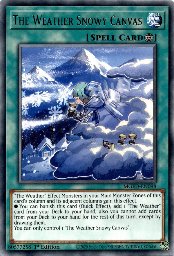Yugioh The Weather Snowy Canvas MGED-EN098 Rare 1st Edition NM