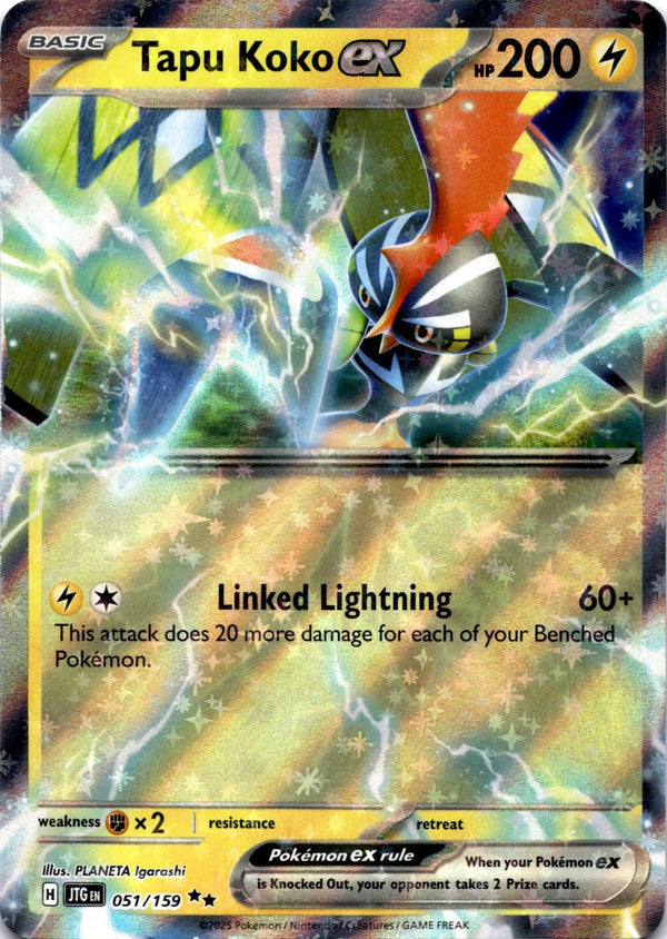 Pokemon Tapu Koko ex 051/159 Journey Together Full Art Holo NM