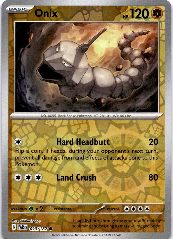 Pokemon Onix 090/182 Paradox Rift Reverse Holo NM